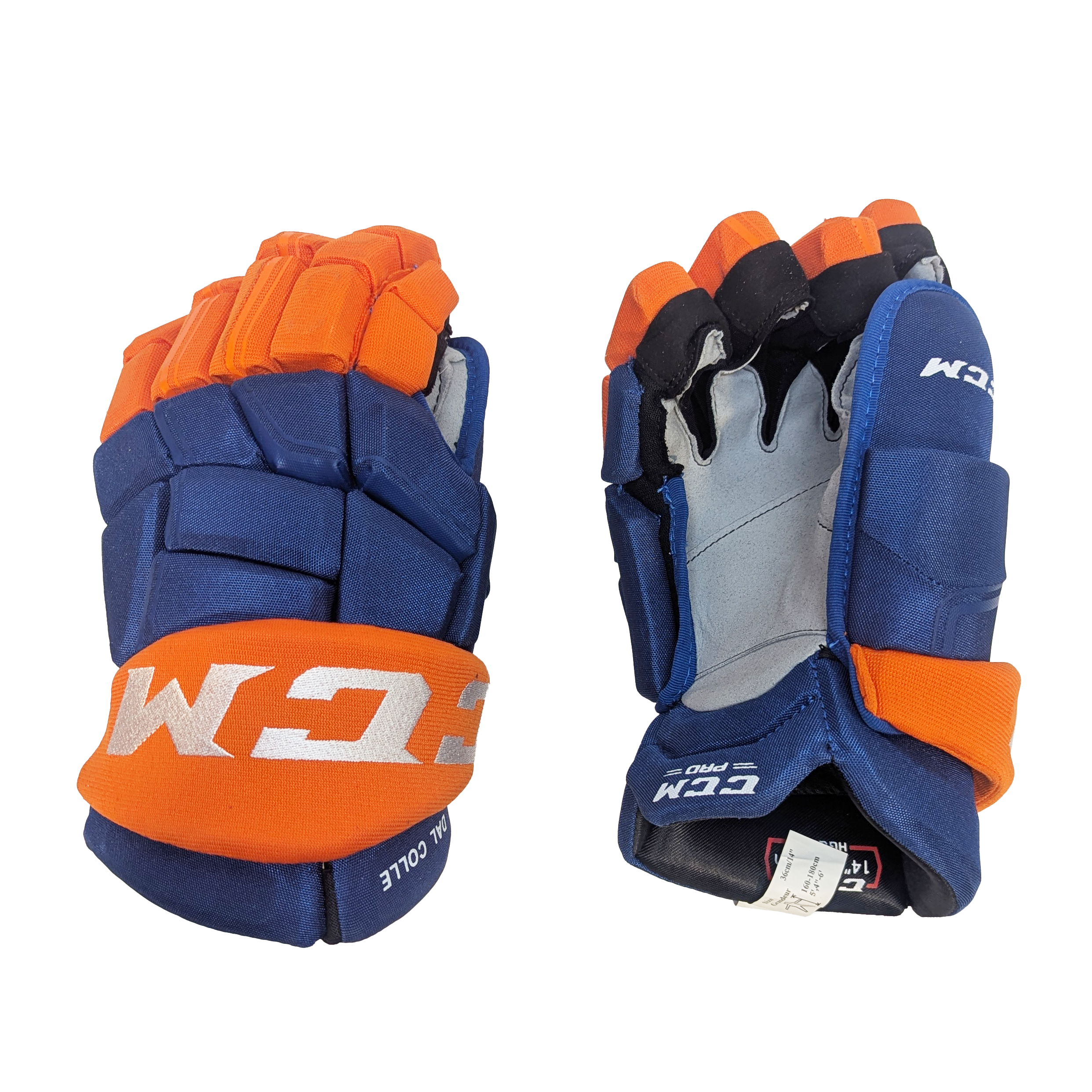 CCM HGQLXP - Gant NHL Pro Stock - Michael Dal Colle (Bleu/Orange)